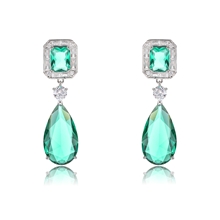 Show details for Need-Now Green Cubic Zirconia Dangle Earrings from Editor Picks