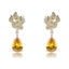 Show details for Fashion Cubic Zirconia Gold Plated Dangle Earrings
