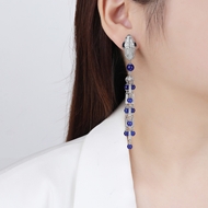 Picture of Luxury Blue Dangle Earrings with Worldwide Shipping