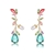 Picture of Eye-Catching Green Copper or Brass Dangle Earrings at Factory Price