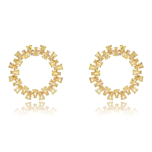 Show details for Fashion Cubic Zirconia Copper or Brass Big Stud Earrings