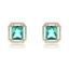Show details for Affordable Gold Plated Green Big Stud Earrings for Ladies