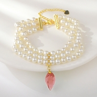 Show details for Nickel Free Gold Plated shell pearl Fashion Bracelet with No-Risk Refund
