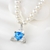 Picture of Great shell pearl Blue Short Statement Necklace