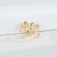 Picture of Designer Gold Plated Delicate Stud Earrings with No-Risk Return