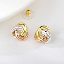Show details for Impressive Multi-tone Plated Dubai Big Stud Earrings with Low MOQ