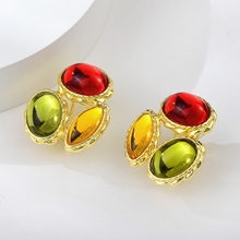 Show details for Unique Resin Zinc Alloy Stud Earrings
