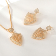 Show details for Top Cubic Zirconia Copper or Brass 2 Piece Jewelry Set