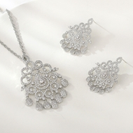 Show details for Wholesale Platinum Plated Luxury 2 Piece Jewelry Set with No-Risk Return
