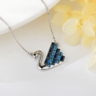 Show details for Fancy Small 925 Sterling Silver Pendant Necklace