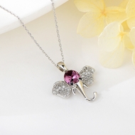 Show details for Top Swarovski Element Platinum Plated Pendant Necklace