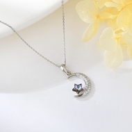 Show details for Purple Swarovski Element Pendant Necklace with SGS/ISO Certification