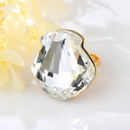 Show details for Popular Swarovski Element White Adjustable Ring