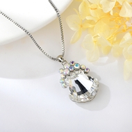 Show details for Attractive White Platinum Plated Pendant Necklace For Your Occasions