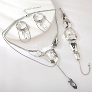 Show details for Unique Swarovski Element Zinc Alloy 3 Piece Jewelry Set
