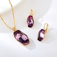 Show details for Delicate Swarovski Element Medium 2 Piece Jewelry Set