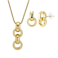 Show details for Wholesale Gold Plated Zinc Alloy 2 Piece Jewelry Set at Great Low Price