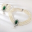 Show details for Unique shell pearl Copper or Brass 2 Piece Jewelry Set