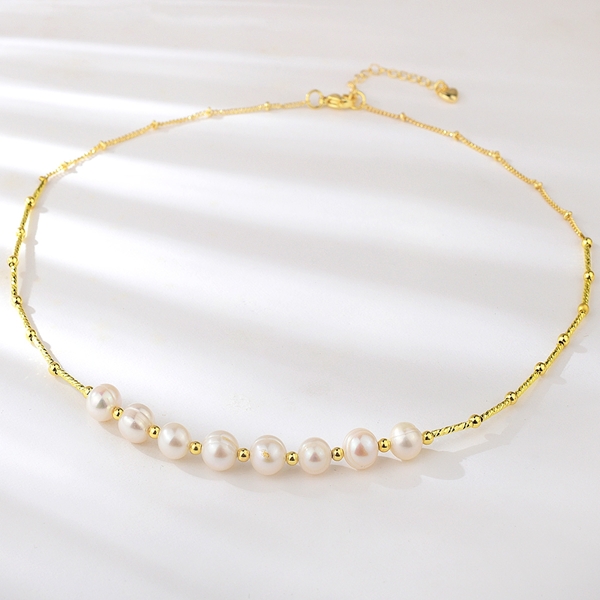 Picture of Nice fresh water pearl White Short Statement Necklace