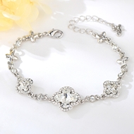 Show details for Irresistible White Clover Fashion Bracelet As a Gift