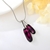 Picture of Wholesale Platinum Plated Purple Pendant Necklace with No-Risk Return