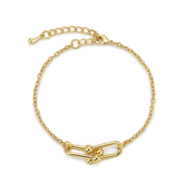 Picture of Buy Zinc Alloy Gold Plated Fashion Bracelet with Low Cost