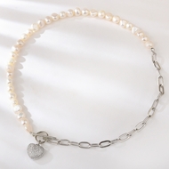 Show details for Delicate Cubic Zirconia Pendant Necklace Online Only