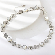 Show details for Beautiful Resin Platinum Plated Collar Necklace