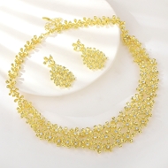 Show details for Pretty Rhinestone Zinc Alloy 2 Piece Jewelry Set