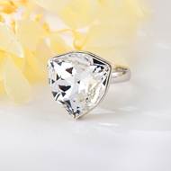 Show details for Purchase Platinum Plated Swarovski Element Fashion Ring with Wow Elements