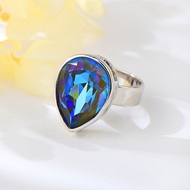 Show details for Low Cost Zinc Alloy Swarovski Element Fashion Ring with Low Cost