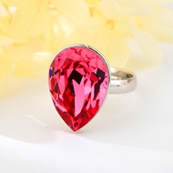 Show details for Platinum Plated Swarovski Element Fashion Ring with Full Guarantee