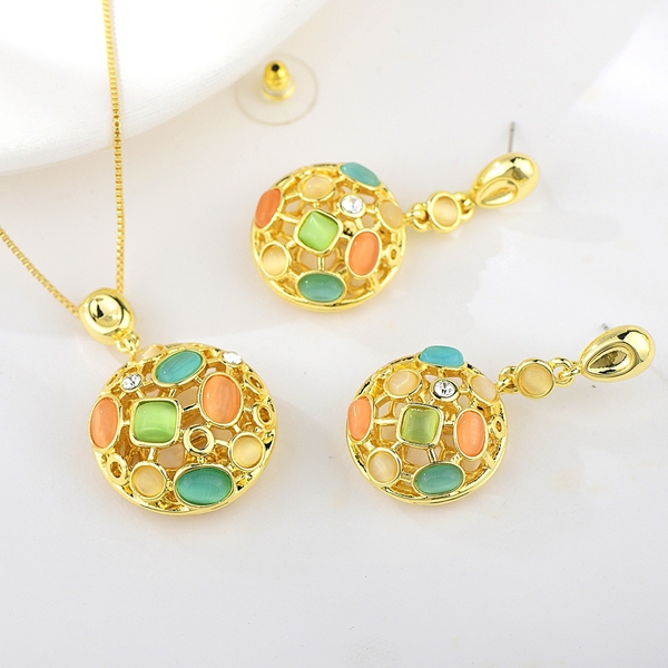 Picture of Zinc Alloy Opal 2 Piece Jewelry Set in Exclusive Design