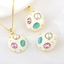 Show details for Trendy Colorful Gold Plated 2 Piece Jewelry Set with No-Risk Refund