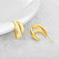 Picture of Sparkling Delicate Gold Plated Earrings