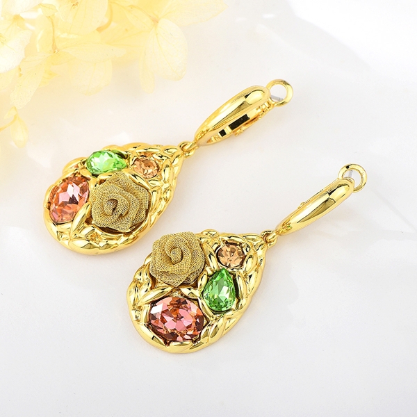 Picture of Nice Artificial Crystal Zinc Alloy Drop & Dangle Earrings