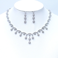 Show details for Charming White Cubic Zirconia 2 Piece Jewelry Set As a Gift