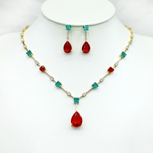 Show details for Low Price Gold Plated Colorful 2 Piece Jewelry Set from Trust-worthy Supplier