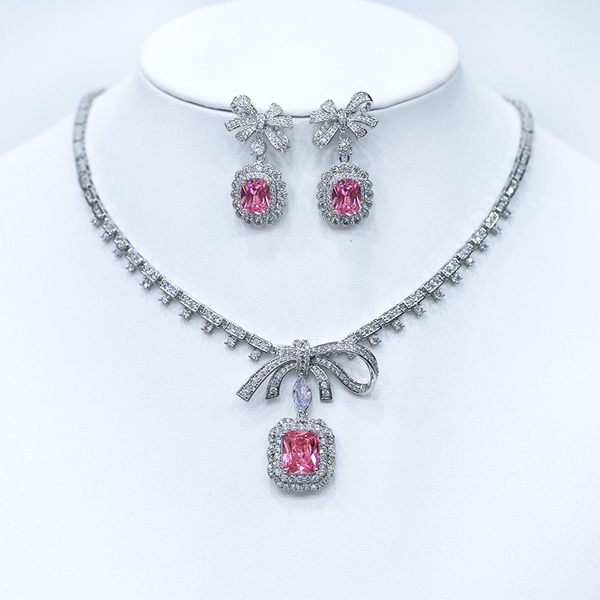 Picture of Good Cubic Zirconia Luxury 2 Piece Jewelry Set