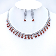 Show details for Luxury Cubic Zirconia 2 Piece Jewelry Set of Original Design