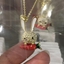Show details for Cubic Zirconia Red Pendant Necklace From Reliable Factory