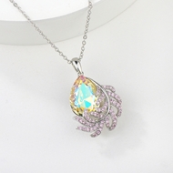 Show details for Zinc Alloy Swarovski Element Pendant Necklace with Full Guarantee