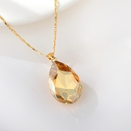 Show details for Medium Yellow Pendant Necklace with 3~7 Day Delivery