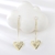 Picture of Bling Love & Heart Copper or Brass Dangle Earrings