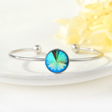 Show details for Famous Swarovski Element Zinc Alloy Cuff Bangle