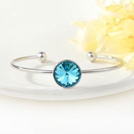 Show details for Distinctive Gold Plated Ball Cuff Bangle Online