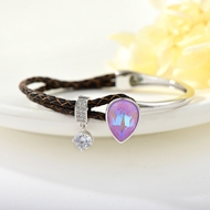 Show details for Hypoallergenic Purple Small Fashion Bangle with Easy Return