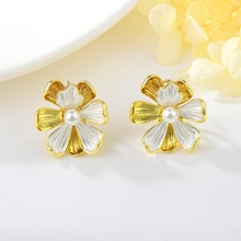 Show details for Unusual Medium Artificial Pearl Stud Earrings