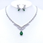 Show details for Charming Green Cubic Zirconia 2 Piece Jewelry Set As a Gift