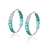 Picture of Sparkly Big Platinum Plated Big Hoop Earrings